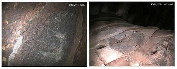 工業(yè)內(nèi)窺鏡檢測出的燒蝕缺損等缺陷 工業(yè)內(nèi)窺鏡檢測出的燒蝕缺損等缺陷