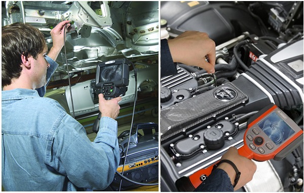工業內窺鏡在汽車雨淋試驗中的應用 工業內窺鏡在汽車雨淋試驗中的應用
